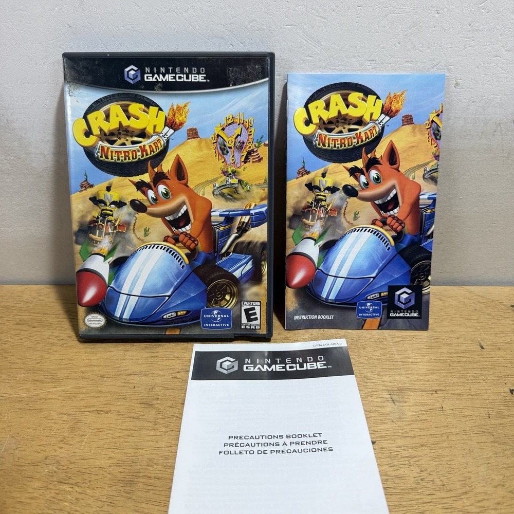 Crash Nitro Kart Nintendo GameCube 2003 CIB Tested Racing Game 0020626720274